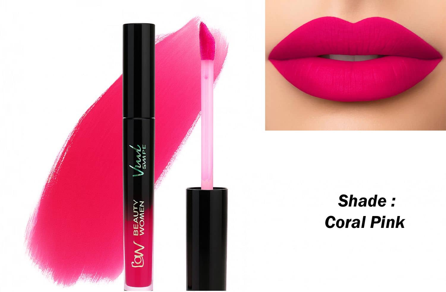 Beauty Women Pink Matte Long Lasting Liquid Lipstick ( Pack of 1 )