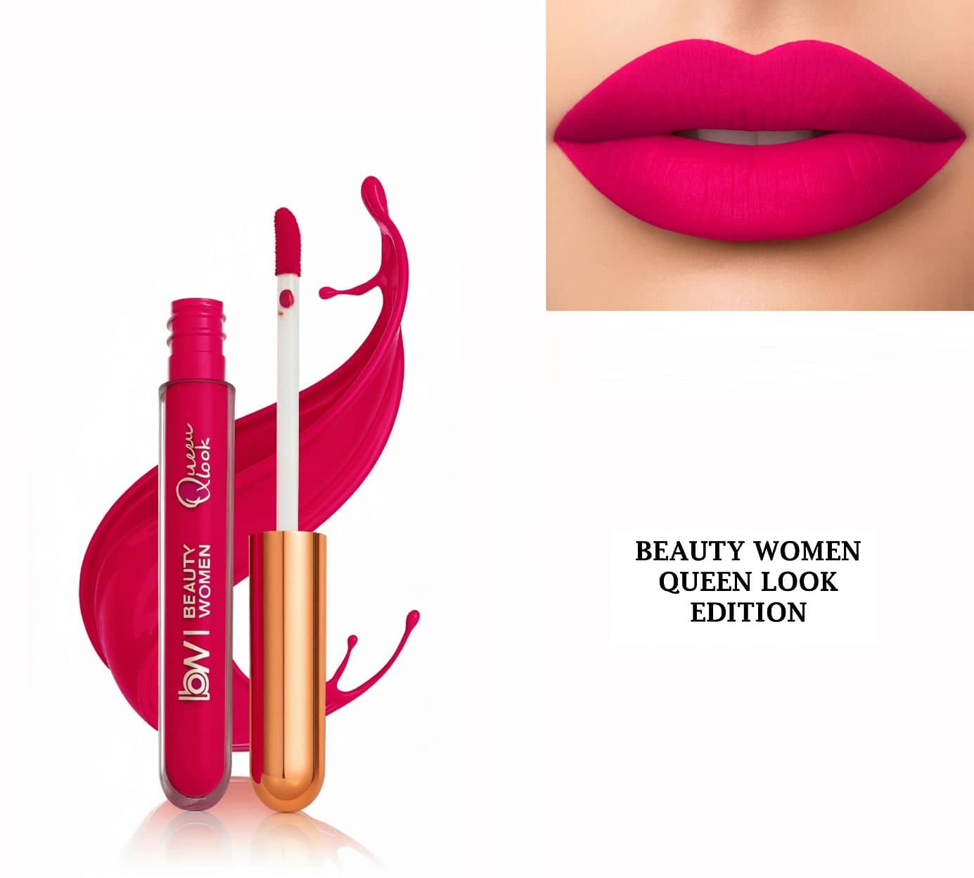 Beauty Women Pink Matte Long Lasting Liquid Lipstick ( Pack of 1 )