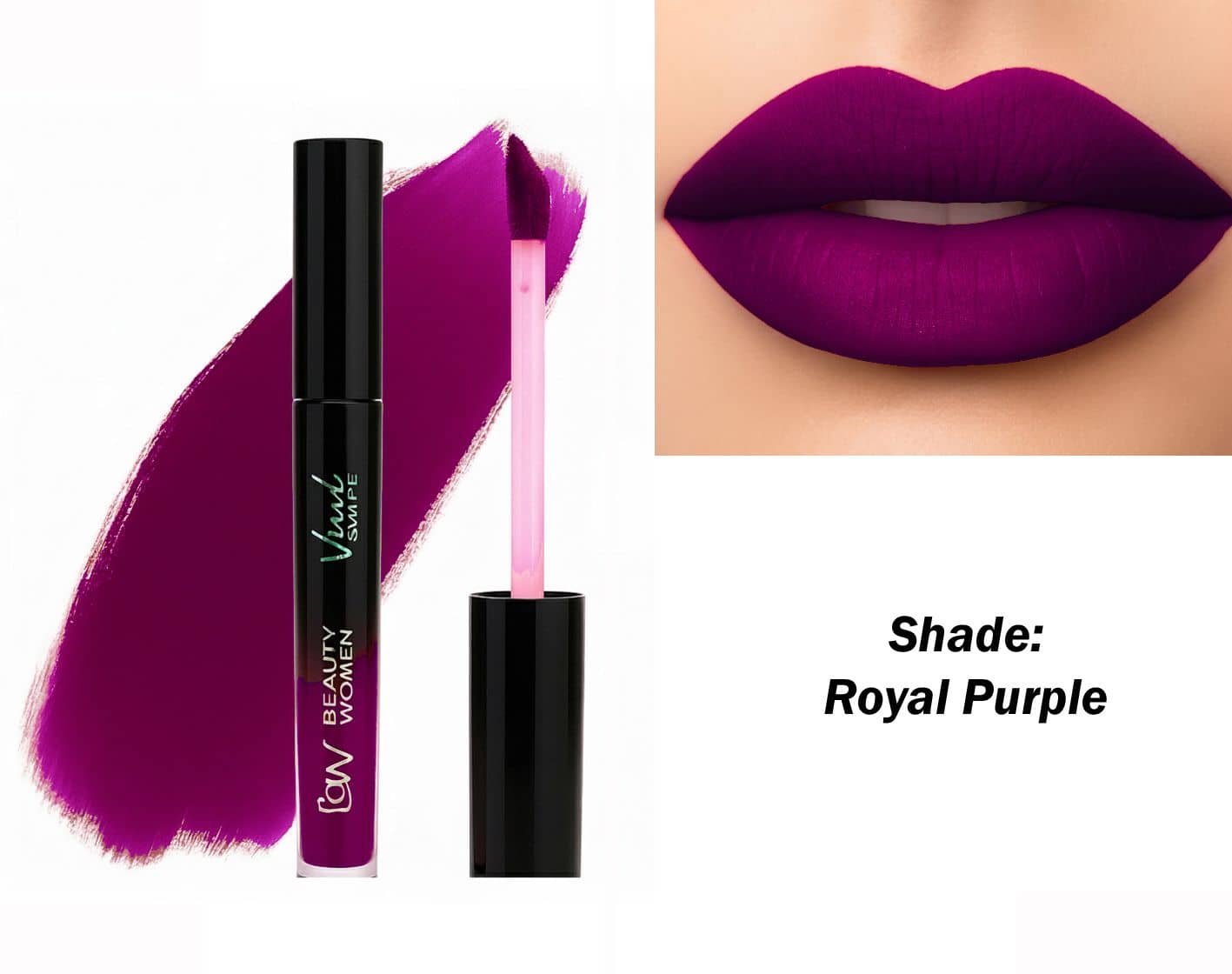 Beauty Women Purple Matte Long Lasting Liquid Lipstick ( Pack of 1 )