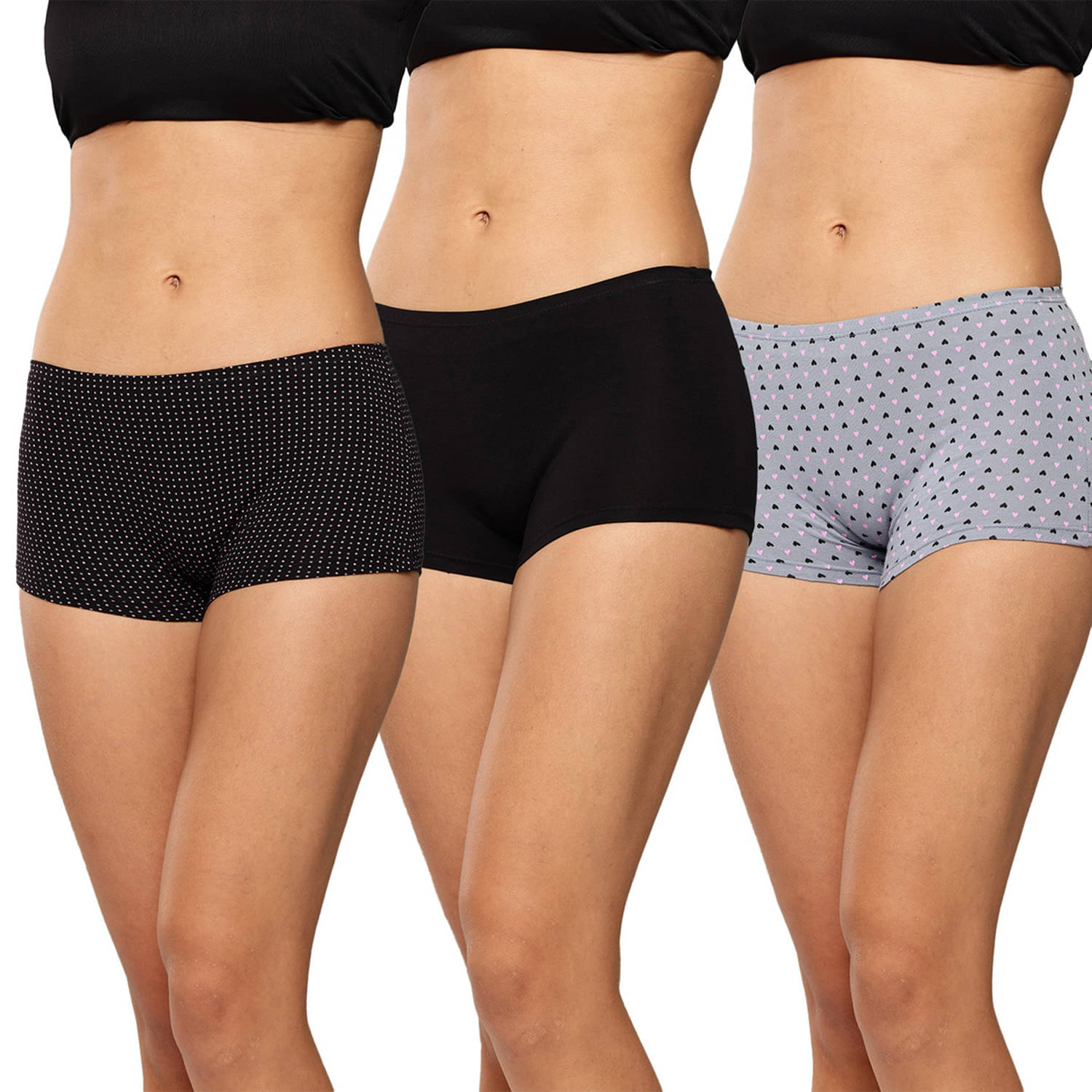 Leading Lady Cotton Boys Short ( Grey , Pack of 3 ) Leading Lady Cotton Boys Short ( Grey , Pack of 3 )