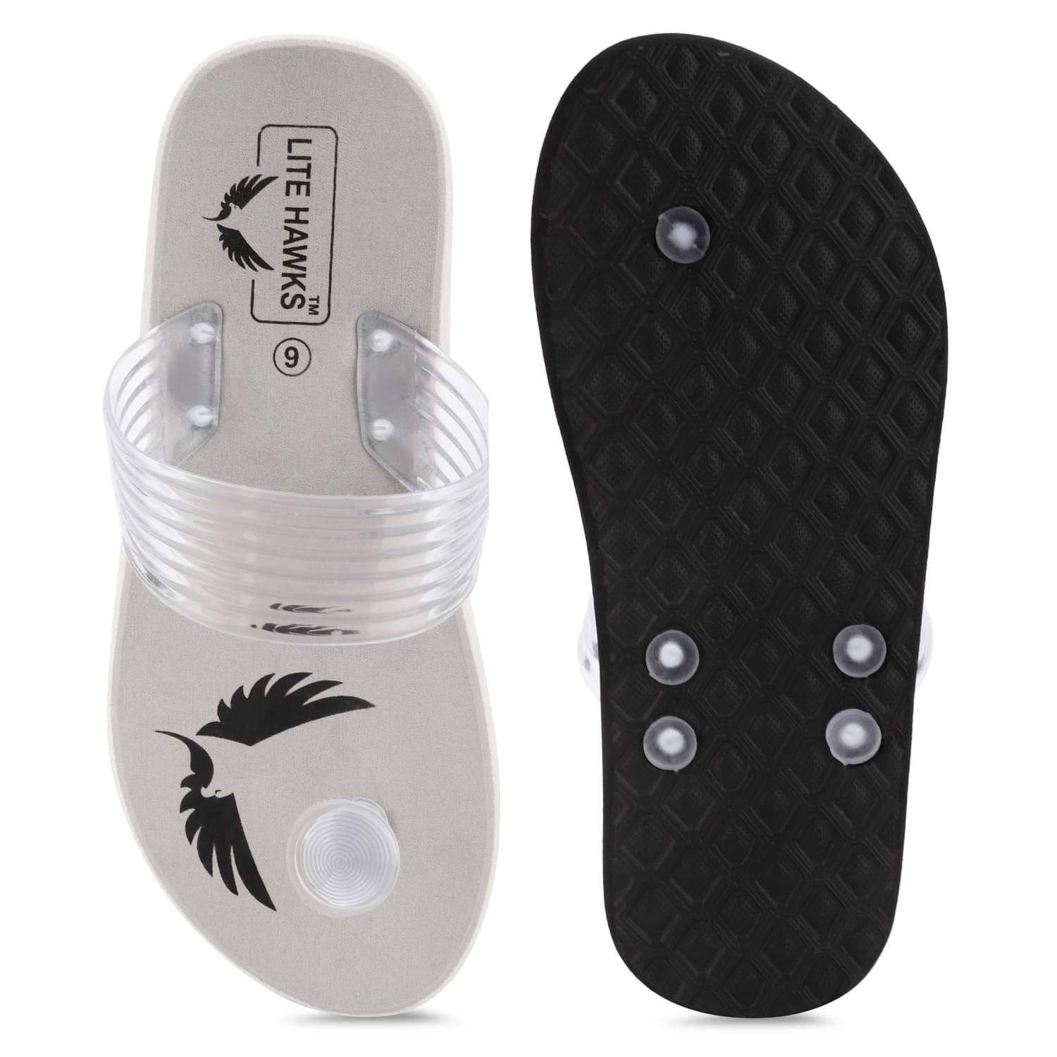     			Lite Hawks Light Grey Men's Daily Slipper