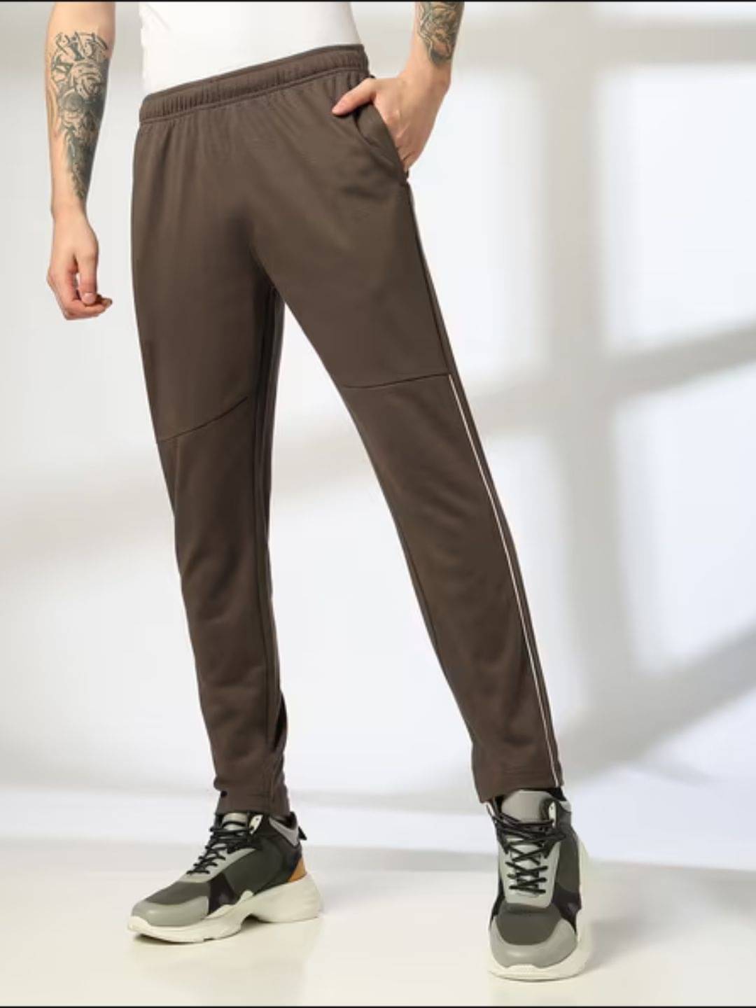     			MD By Mathra Dass Brown Cotton Blend Men's Trackpants ( Pack of 1 )