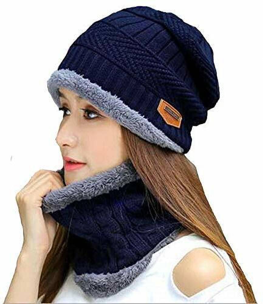 Rigzy Blue Woollen Women's Cap ( Pack of 1 ) Rigzy Blue Woollen Women's Cap ( Pack of 1 )