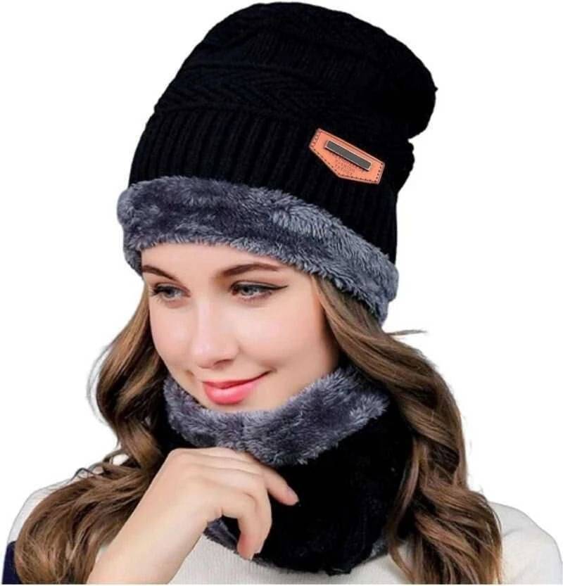 Rigzy Multicolor Woollen Women's Cap ( Pack of 2 ) Rigzy Multicolor Woollen Women's Cap ( Pack of 2 )
