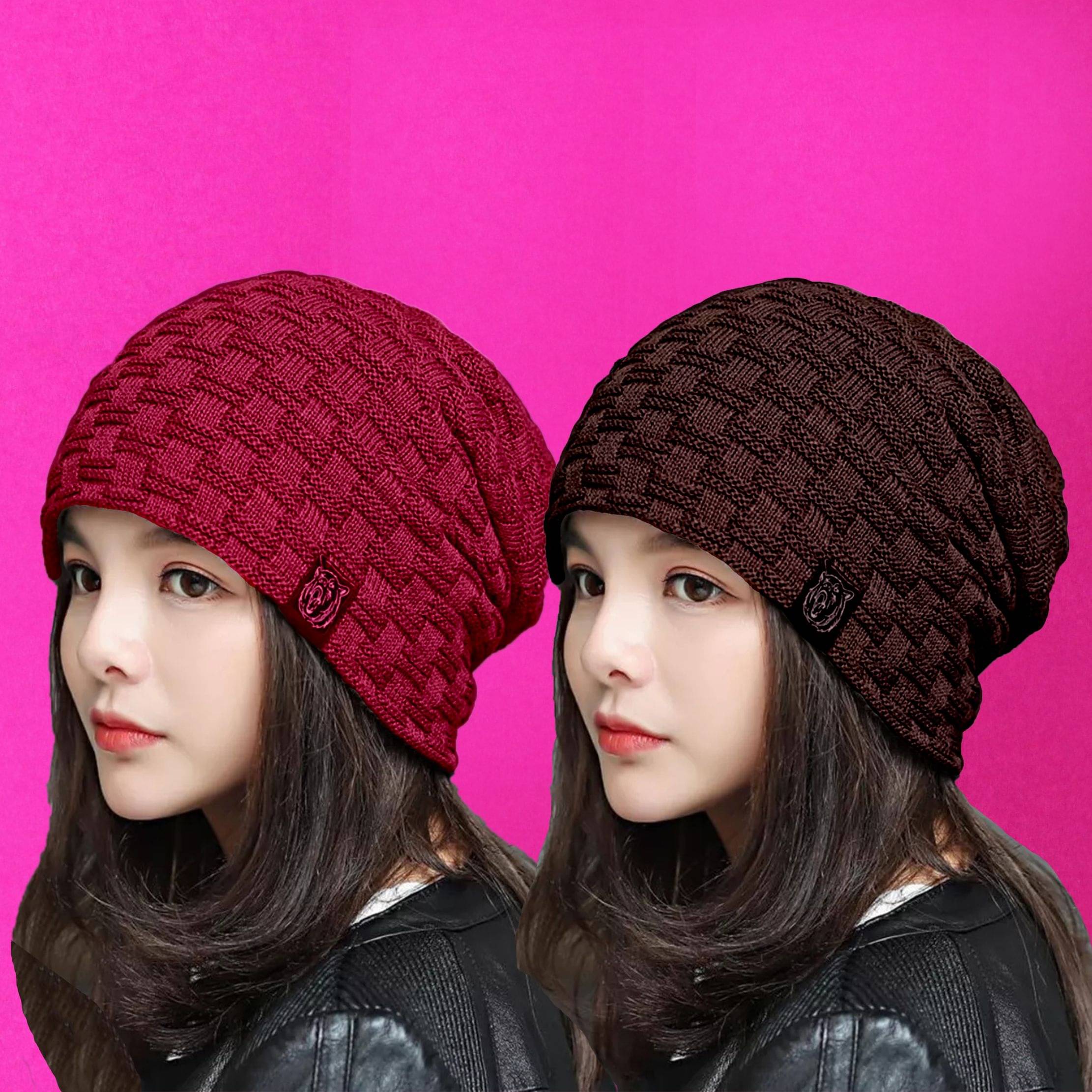 Rigzy Multicolor Woollen Women's Cap ( Pack of 2 ) Rigzy Multicolor Woollen Women's Cap ( Pack of 2 )