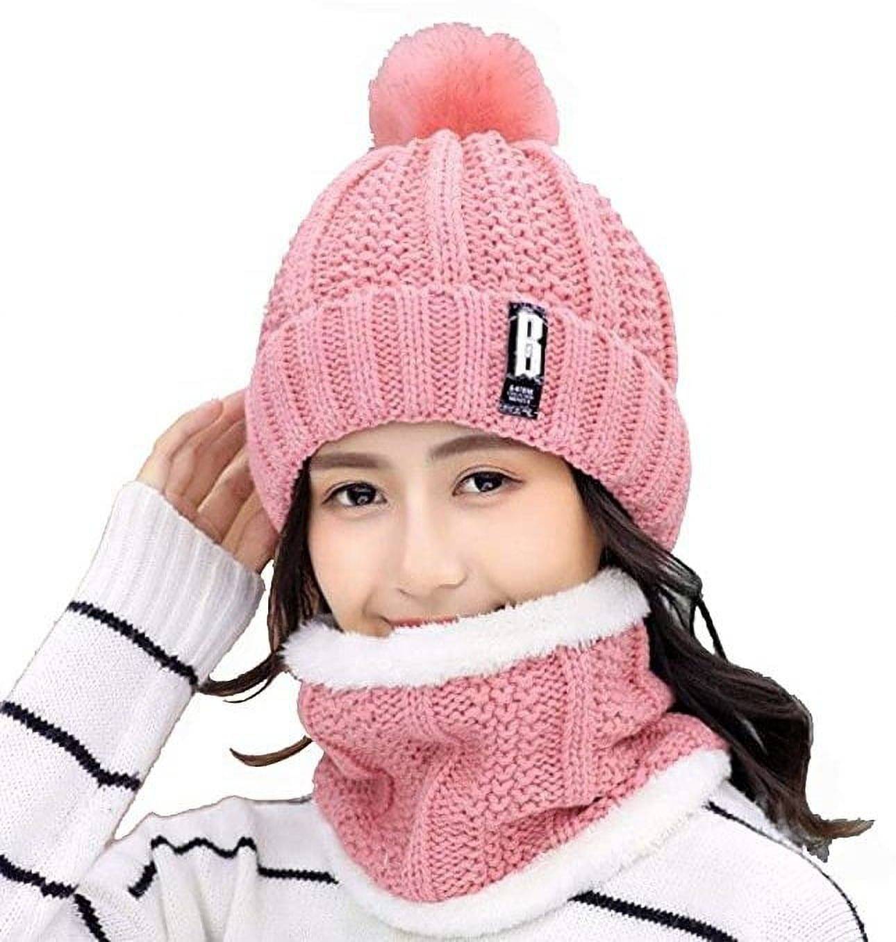 Rigzy Pink Woollen Women's Cap ( Pack of 1 ) Rigzy Pink Woollen Women's Cap ( Pack of 1 )