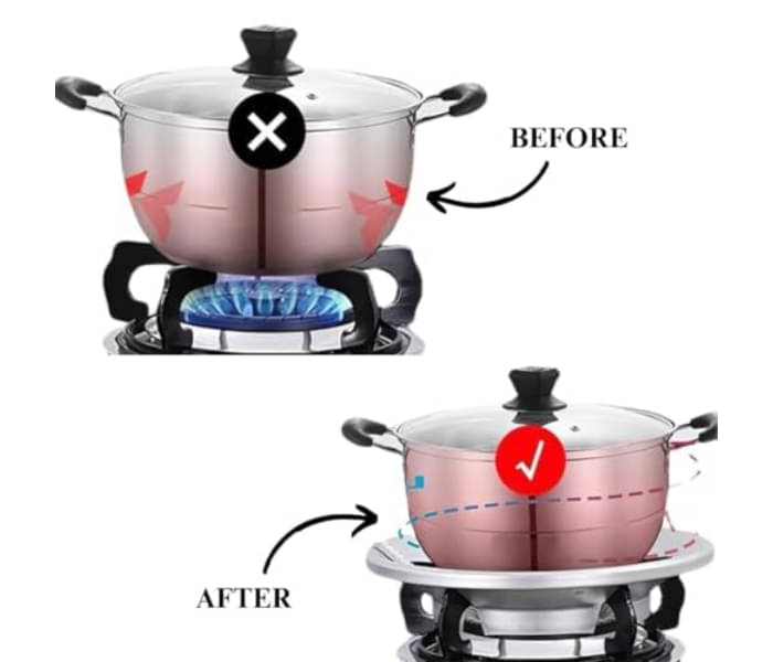 right traders Silver Pack of 2 Gas Saver Burner Stand for Kitchen | Energy Saving Gas Stove Ring | Aluminium Round Gas Burner Stand right traders Silver Pack of 2 Gas Saver Burner Stand for Kitchen | Energy Saving Gas Stove Ring | Aluminium Round Gas Burner Stand