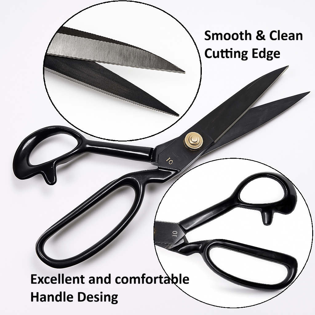     			10 Inch Heavy Duty Tailor Scissors for Cloth and Fabric Cutting Professional Tailoring Sewing for Clothes, Embroidery, and Tailored Work  Cizer Kaichi Kainchi Sijar for Tailors Use
