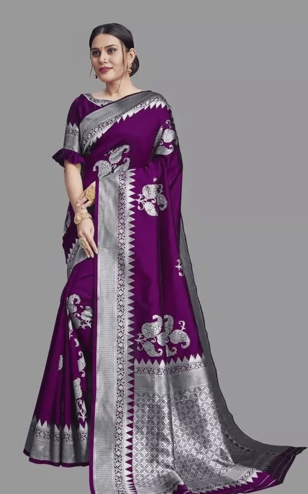 ANAND SAREES Jacquard Woven Design Banarasi saree With Unstitched Blouse Piece ( Maroon ) ANAND SAREES Jacquard Woven Design Banarasi saree With Unstitched Blouse Piece ( Maroon )