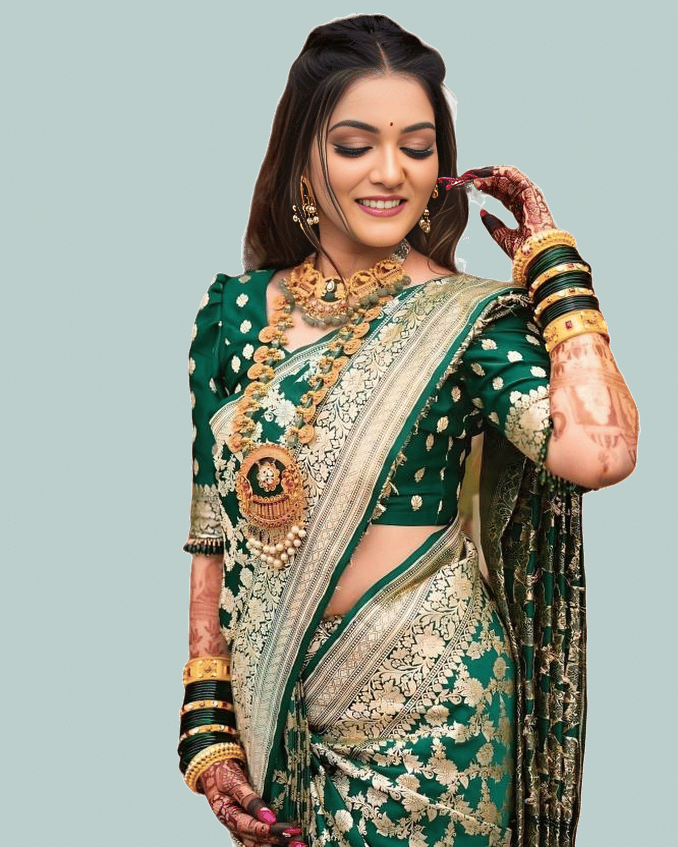 ANAND SAREES Jacquard Woven Design Banarasi saree With Unstitched Blouse Piece ( Green ) ANAND SAREES Jacquard Woven Design Banarasi saree With Unstitched Blouse Piece ( Green )