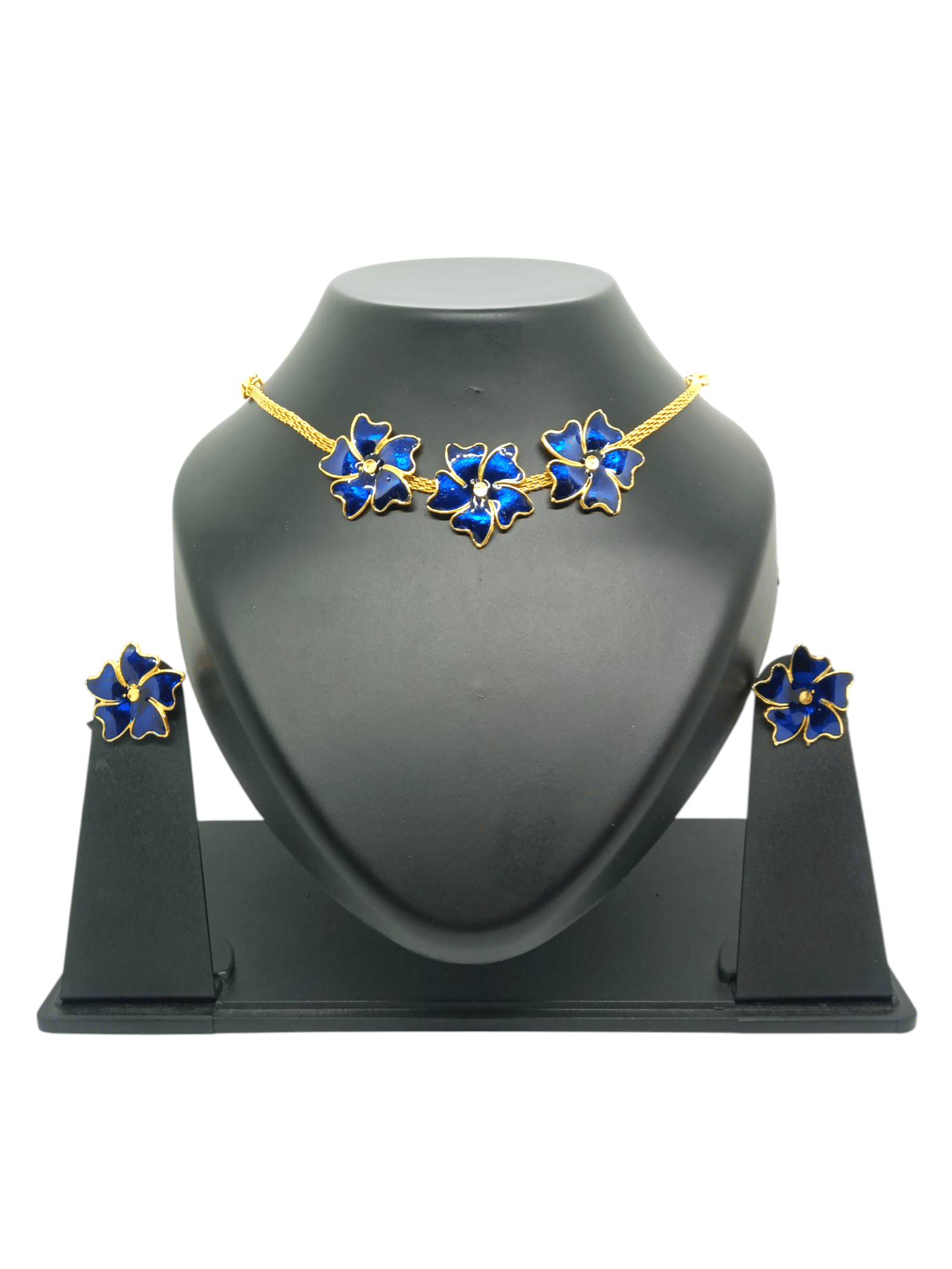     			BEECRAFTLY Blue Copper Necklace Set ( Pack of 1 )