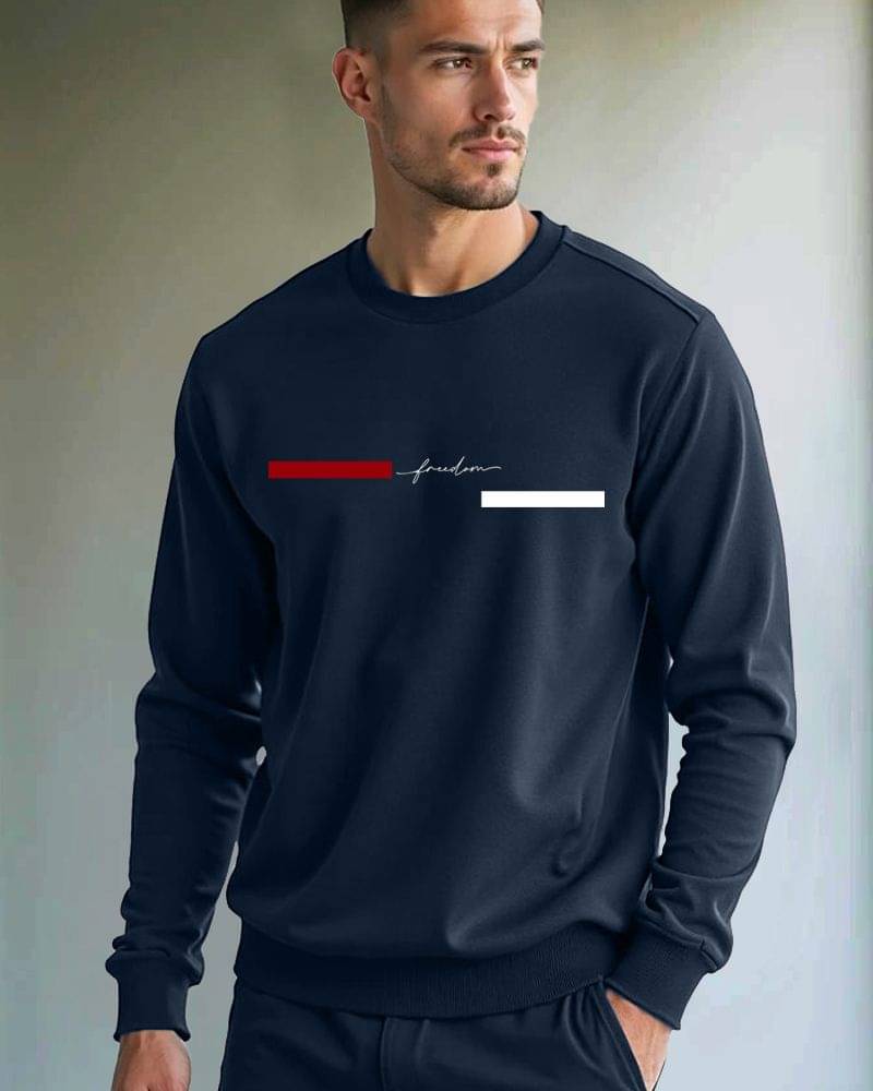 Fast Colors Cotton Blend Fleece Round Neck Men's Sweatshirt - Dark Blue ( Pack of 1 ) Fast Colors Cotton Blend Fleece Round Neck Men's Sweatshirt - Dark Blue ( Pack of 1 )
