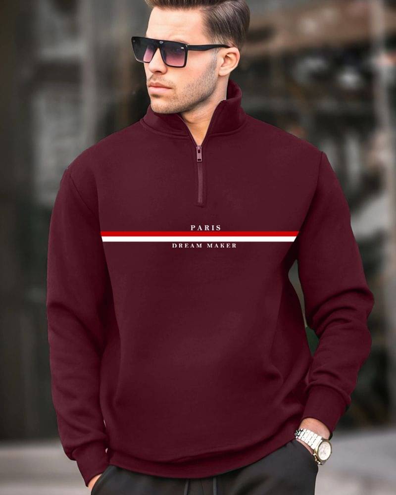     			Fast Colors Cotton Blend Fleece Hooded Men's Sweatshirt - Maroon ( Pack of 1 )