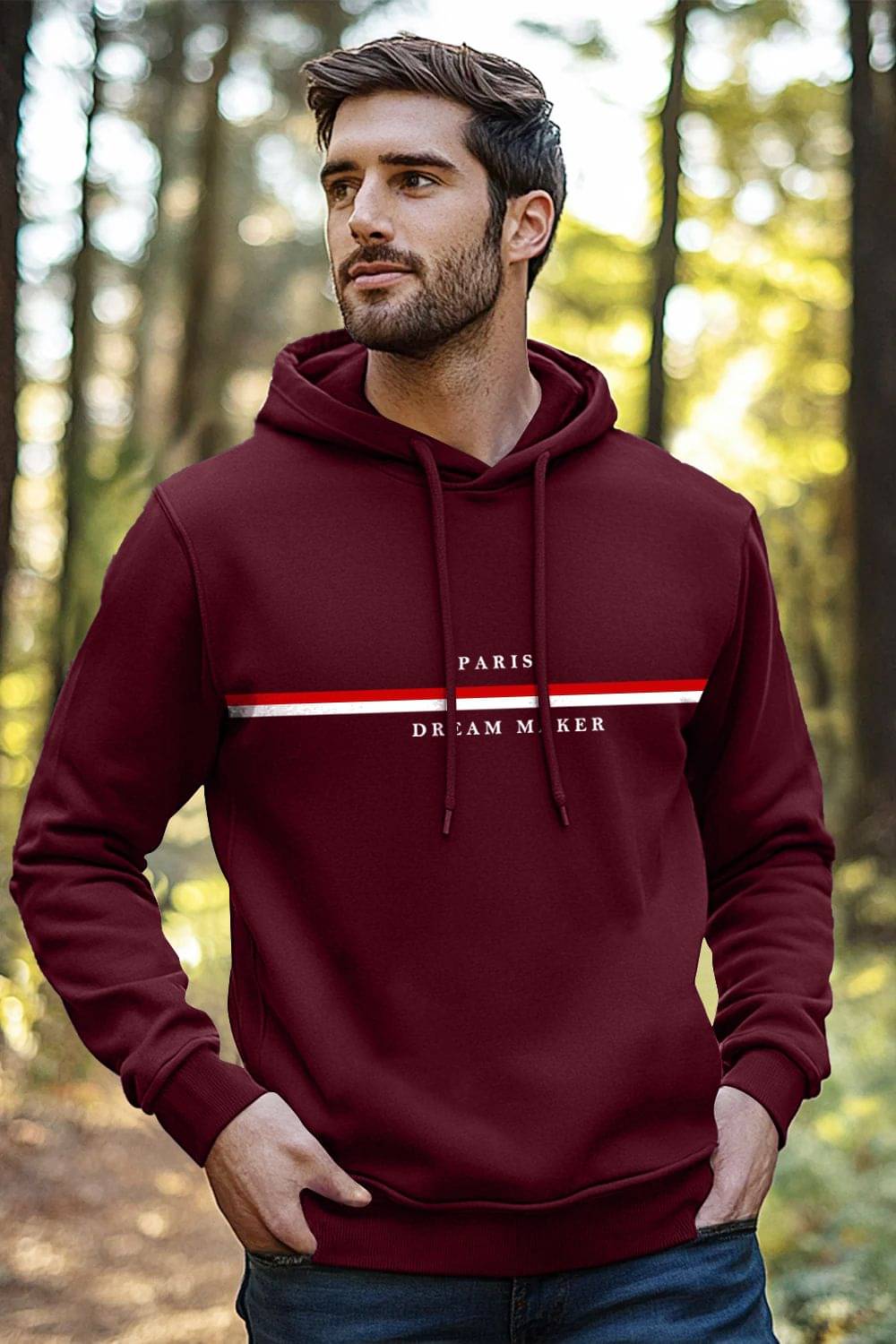 Fast Colors Cotton Blend Fleece Hooded Men's Sweatshirt - Maroon ( Pack of 1 ) Fast Colors Cotton Blend Fleece Hooded Men's Sweatshirt - Maroon ( Pack of 1 )