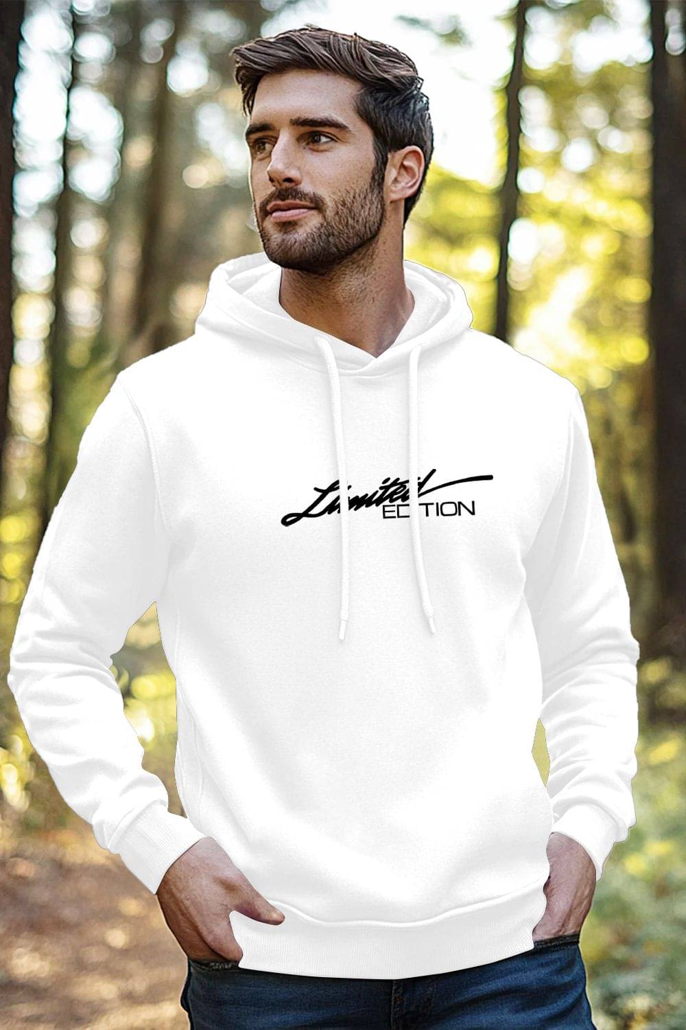 Fast Colors Cotton Blend Fleece Hooded Men's Sweatshirt - White ( Pack of 1 ) Fast Colors Cotton Blend Fleece Hooded Men's Sweatshirt - White ( Pack of 1 )