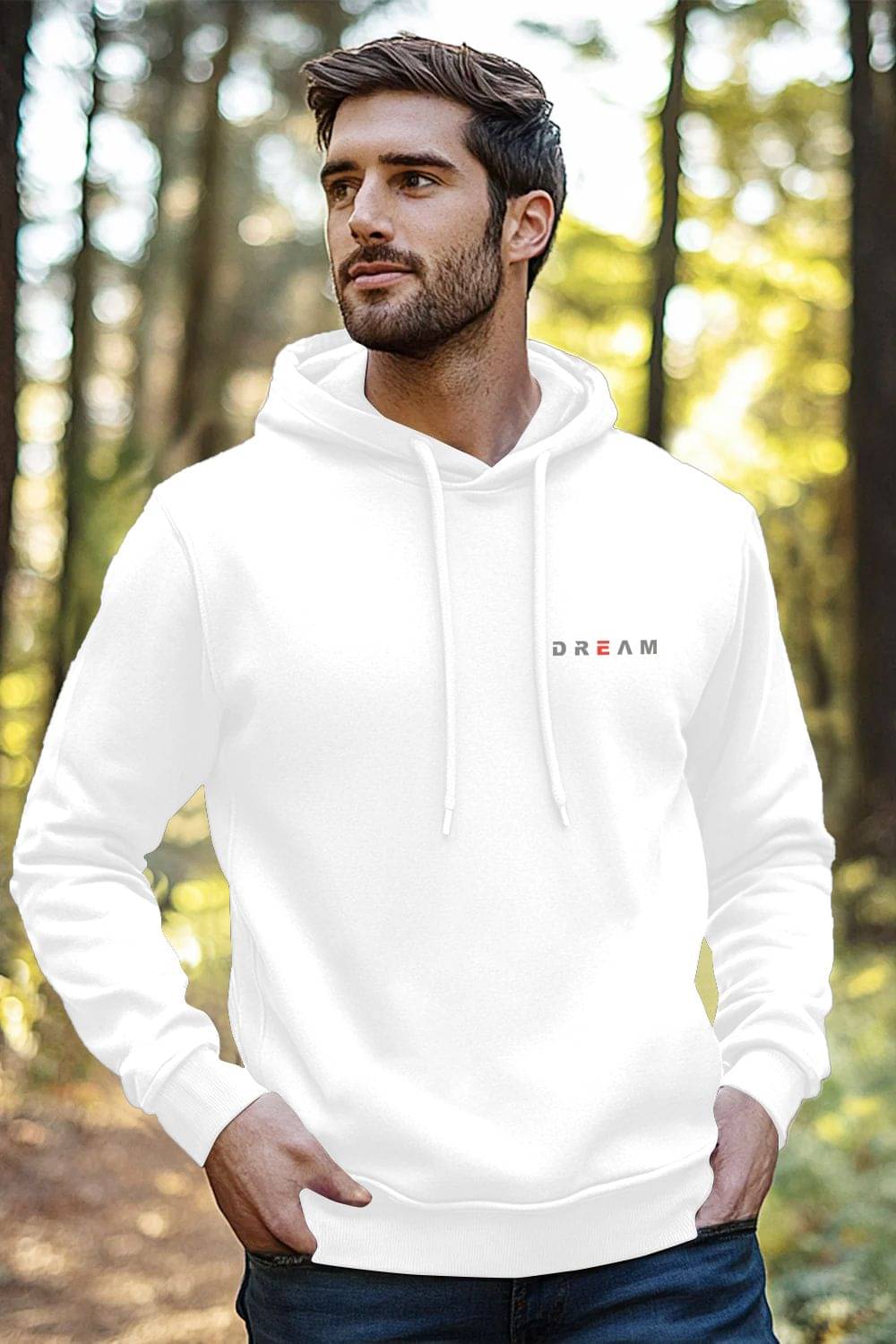 Fast Colors Cotton Blend Fleece Hooded Men's Sweatshirt - White ( Pack of 1 ) Fast Colors Cotton Blend Fleece Hooded Men's Sweatshirt - White ( Pack of 1 )
