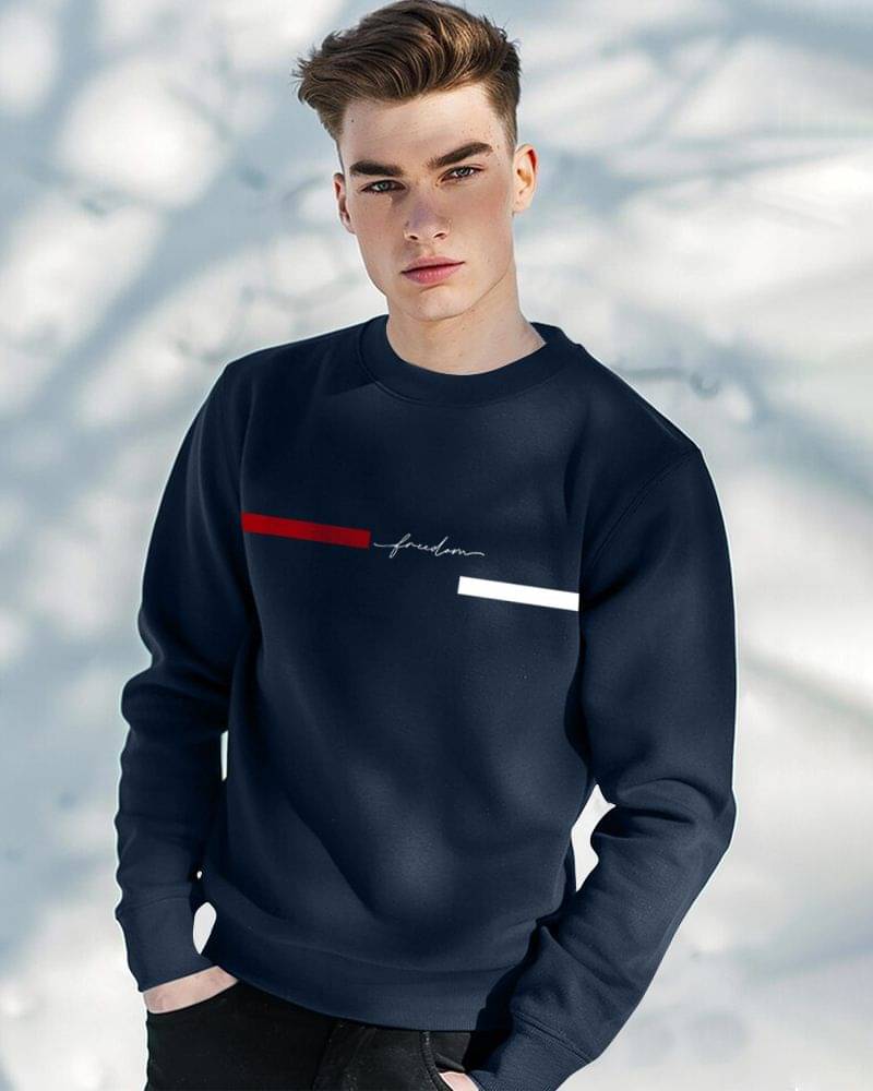 Fast Colors Cotton Blend Fleece Round Neck Men's Sweatshirt - Dark Blue ( Pack of 1 ) Fast Colors Cotton Blend Fleece Round Neck Men's Sweatshirt - Dark Blue ( Pack of 1 )