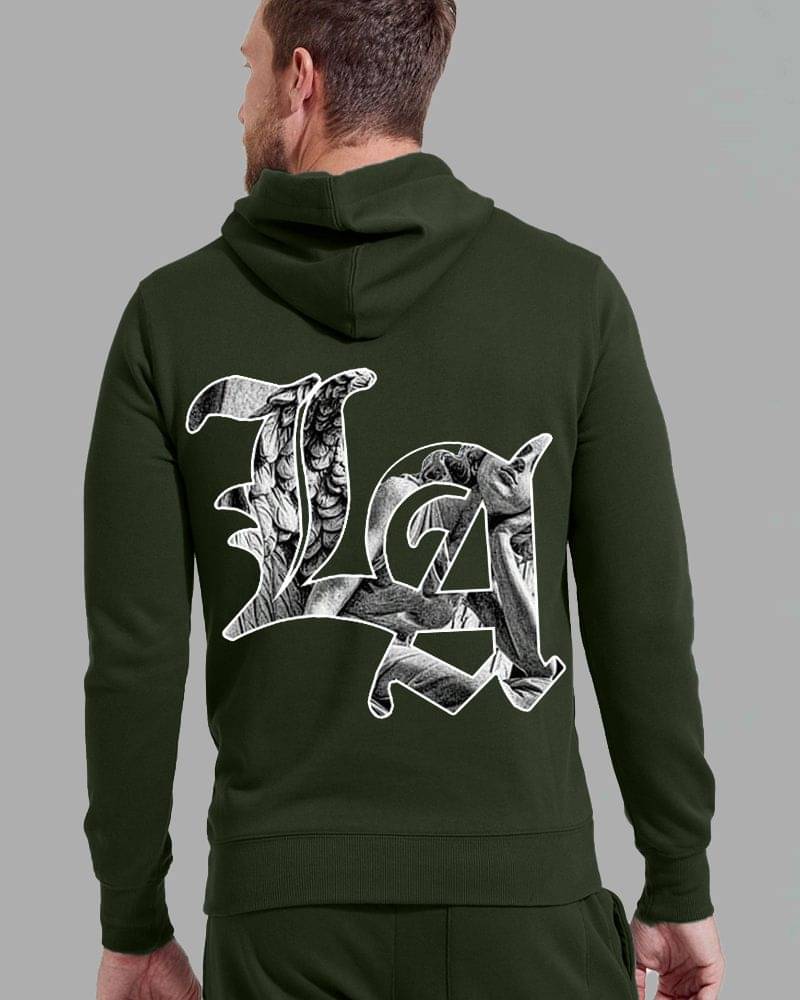     			Fast Colors Cotton Blend Fleece Hooded Men's Sweatshirt - Green ( Pack of 1 )