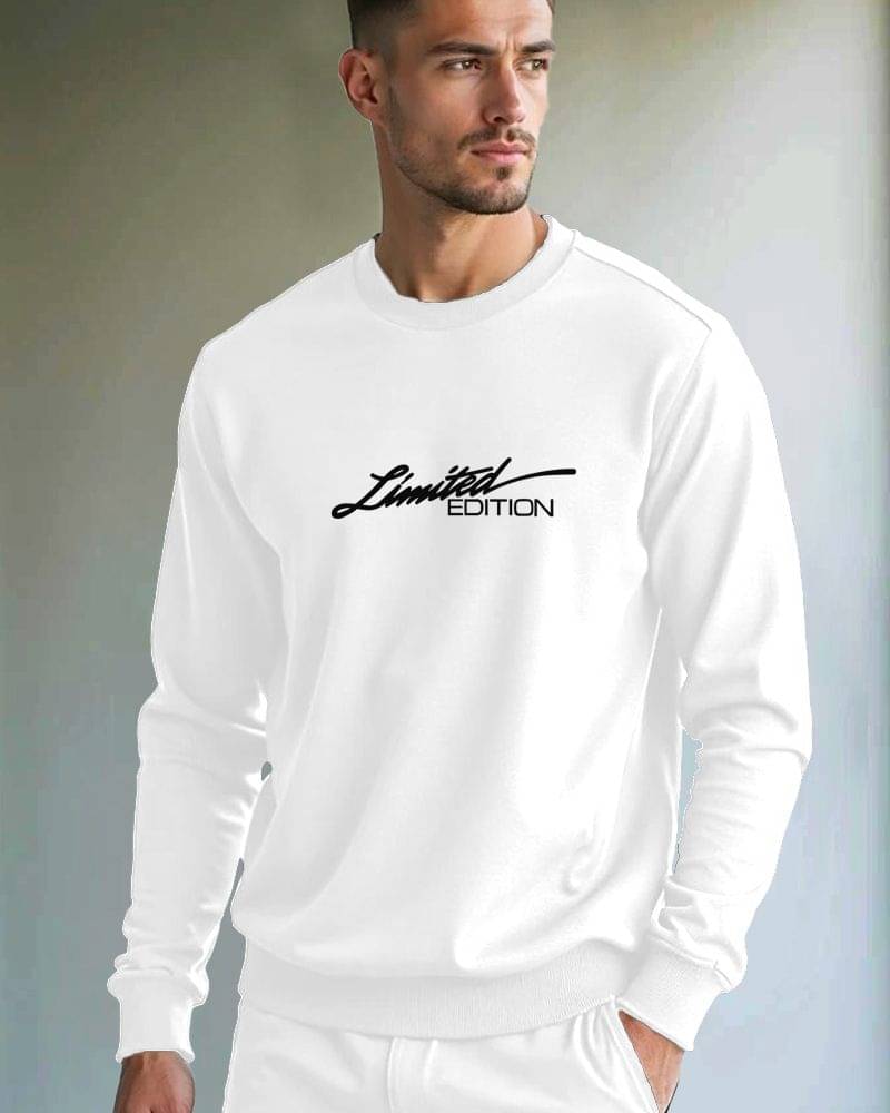 Fast Colors Cotton Blend Fleece Round Neck Men's Sweatshirt - White ( Pack of 1 ) Fast Colors Cotton Blend Fleece Round Neck Men's Sweatshirt - White ( Pack of 1 )