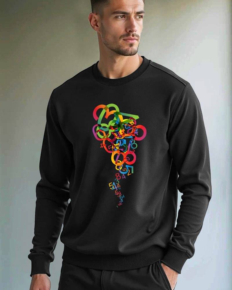 Fast Colors Cotton Blend Fleece Round Neck Men's Sweatshirt - Black ( Pack of 1 ) Fast Colors Cotton Blend Fleece Round Neck Men's Sweatshirt - Black ( Pack of 1 )