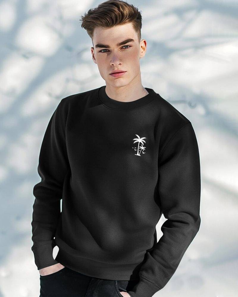 Fast Colors Cotton Blend Fleece Round Neck Men's Sweatshirt - Black ( Pack of 1 ) Fast Colors Cotton Blend Fleece Round Neck Men's Sweatshirt - Black ( Pack of 1 )