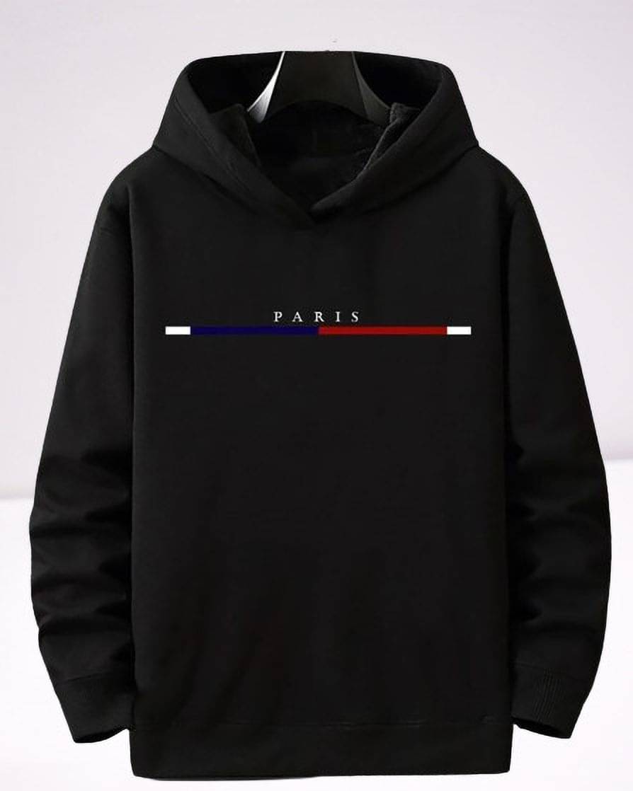     			Fast Colors Cotton Blend Hooded Men's Sweatshirt - Black ( Pack of 1 )