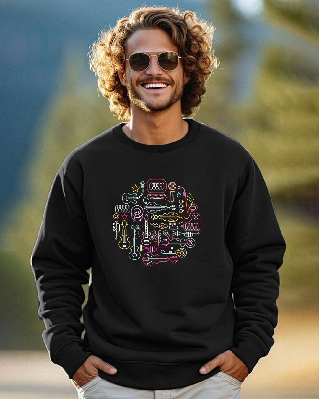 Fast Colors Cotton Blend Round Neck Men's Sweatshirt - Black ( Pack of 1 ) Fast Colors Cotton Blend Round Neck Men's Sweatshirt - Black ( Pack of 1 )