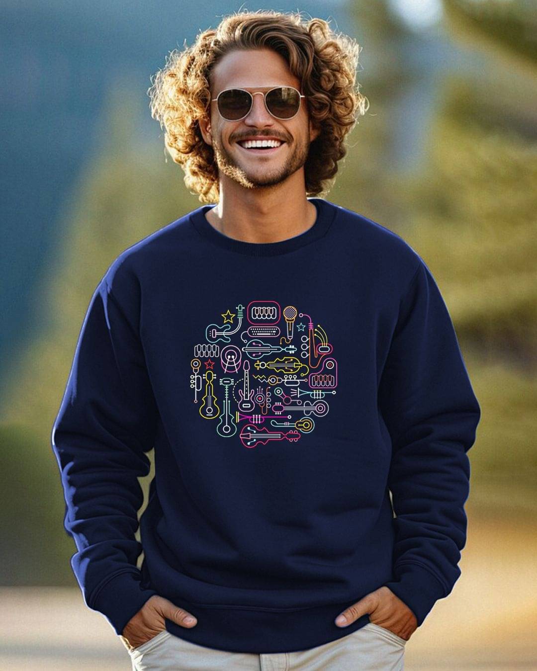 Fast Colors Cotton Blend Round Neck Men's Sweatshirt - Dark Blue ( Pack of 1 ) Fast Colors Cotton Blend Round Neck Men's Sweatshirt - Dark Blue ( Pack of 1 )