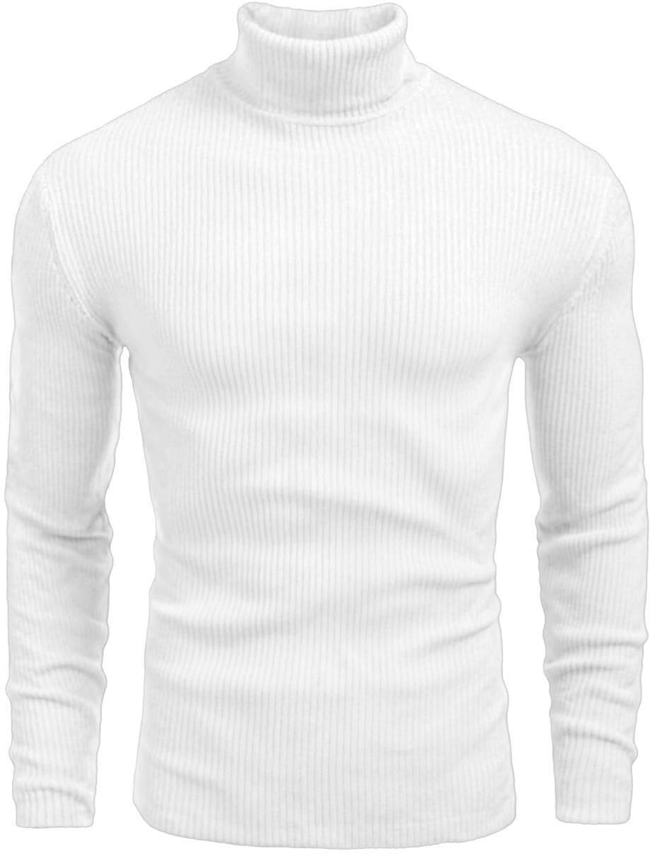     			Hoodler Fleece High Neck Men's Sweatshirt - White ( Pack of 1 )