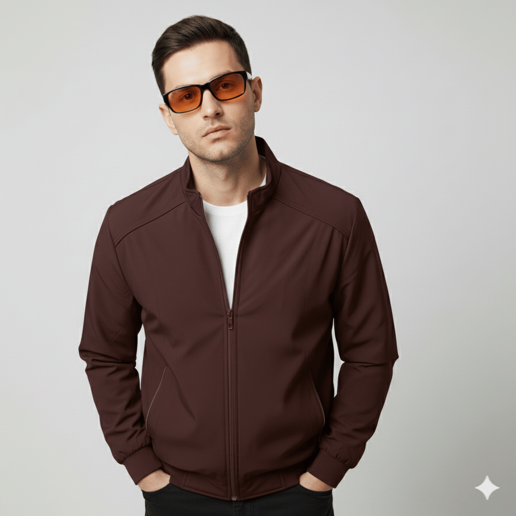 LOVE LONDON Polyester Men's Biker Jacket - Maroon ( Pack of 1 ) LOVE LONDON Polyester Men's Biker Jacket - Maroon ( Pack of 1 )
