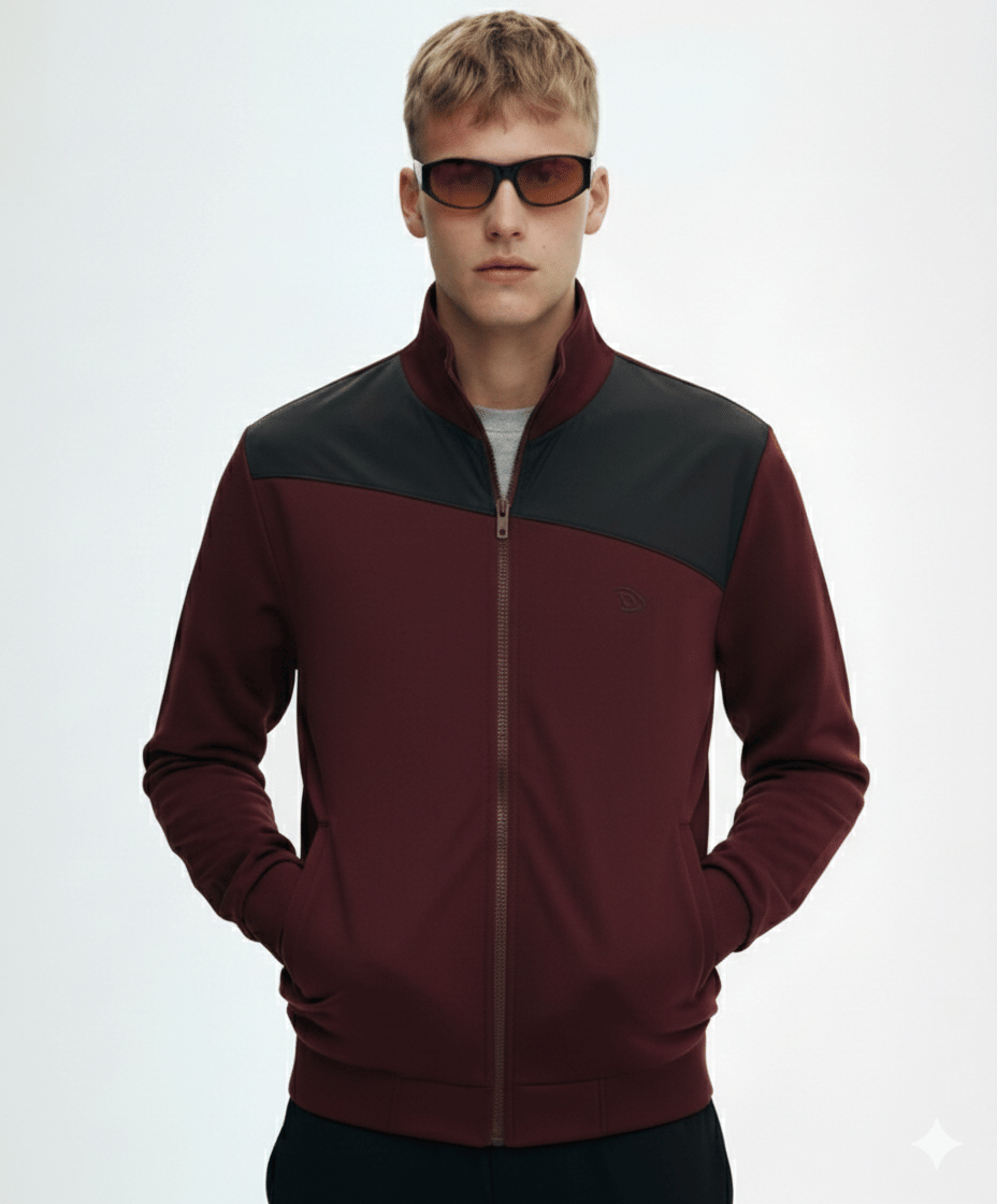LOVE LONDON Polyester Men's Biker Jacket - Maroon ( Pack of 1 ) LOVE LONDON Polyester Men's Biker Jacket - Maroon ( Pack of 1 )