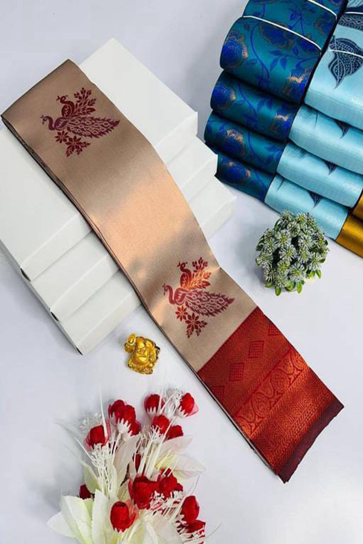 LUXEWOVEN Art Silk Woven Design Banarasi saree With Unstitched Blouse Piece ( Cream ) LUXEWOVEN Art Silk Woven Design Banarasi saree With Unstitched Blouse Piece ( Cream )