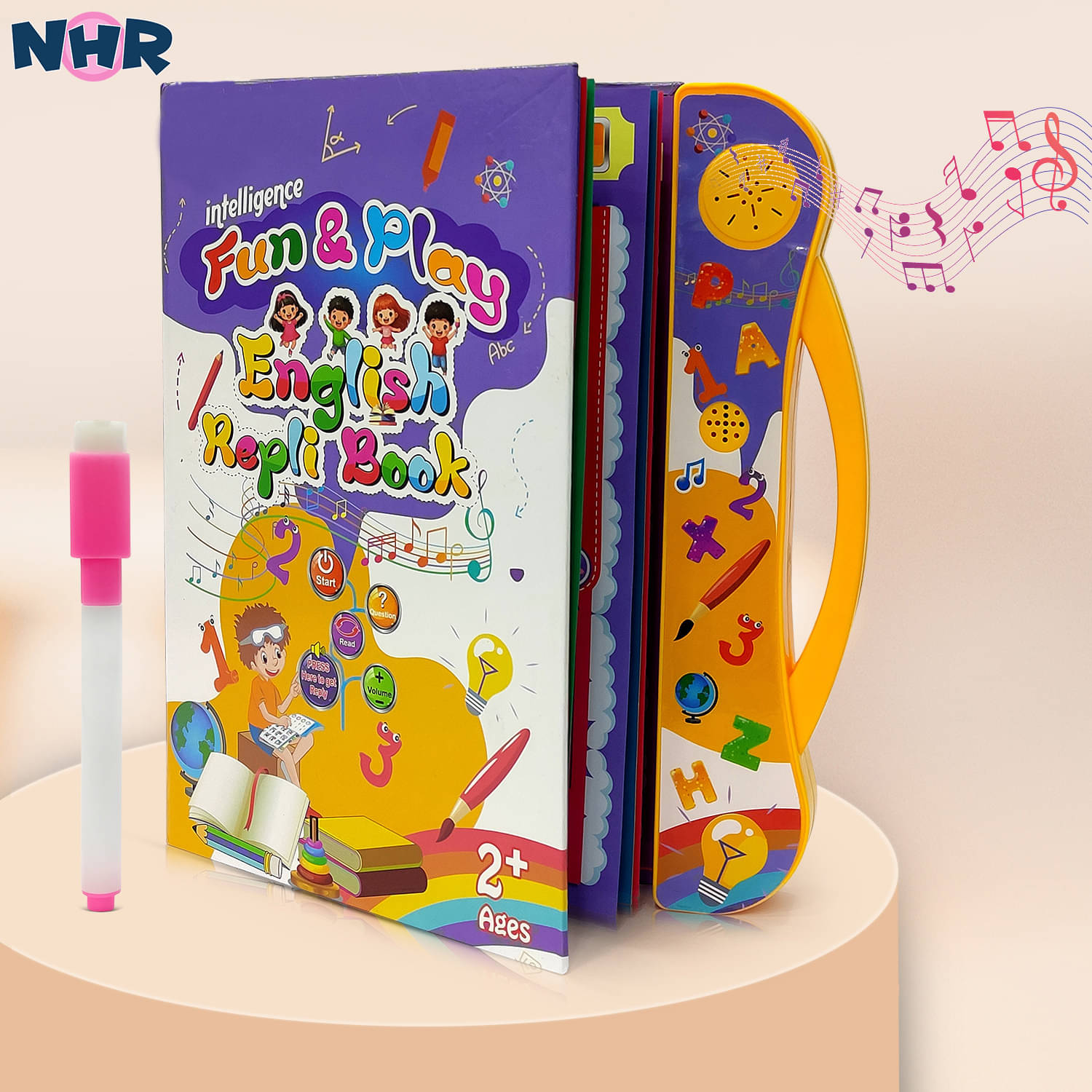     			NHR Interactive Talking Learning Book for Kids with Sound, Touch & Recording | 3 Modes - Read, Music & Game | Alphabet, Numbers, Rhymes | Educational Book Toy for Toddlers | Develop Brain Power & Observation Skills | Intelligence Book