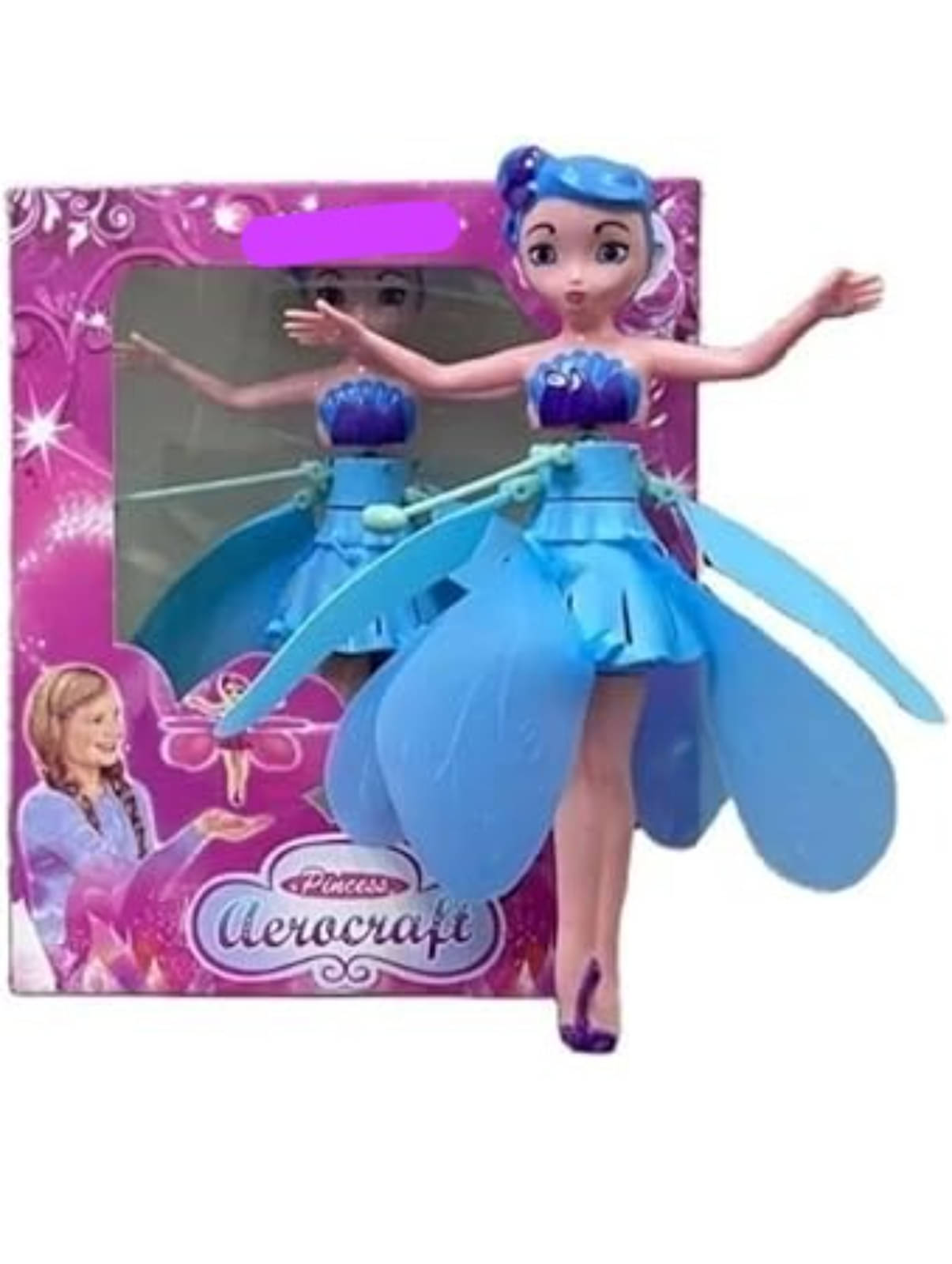     			Princess Doll for Kids_Magic Flying Fairy Doll for Girls&Boys_Hand Sensor Control Barbie Doll, Sky Blue
