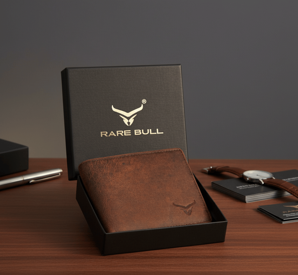 RARE BULL Leather Solid Men's Two Fold Wallet With 6 Slots For Card ( Brown , Pack of 1 ) RARE BULL Leather Solid Men's Two Fold Wallet With 6 Slots For Card ( Brown , Pack of 1 )