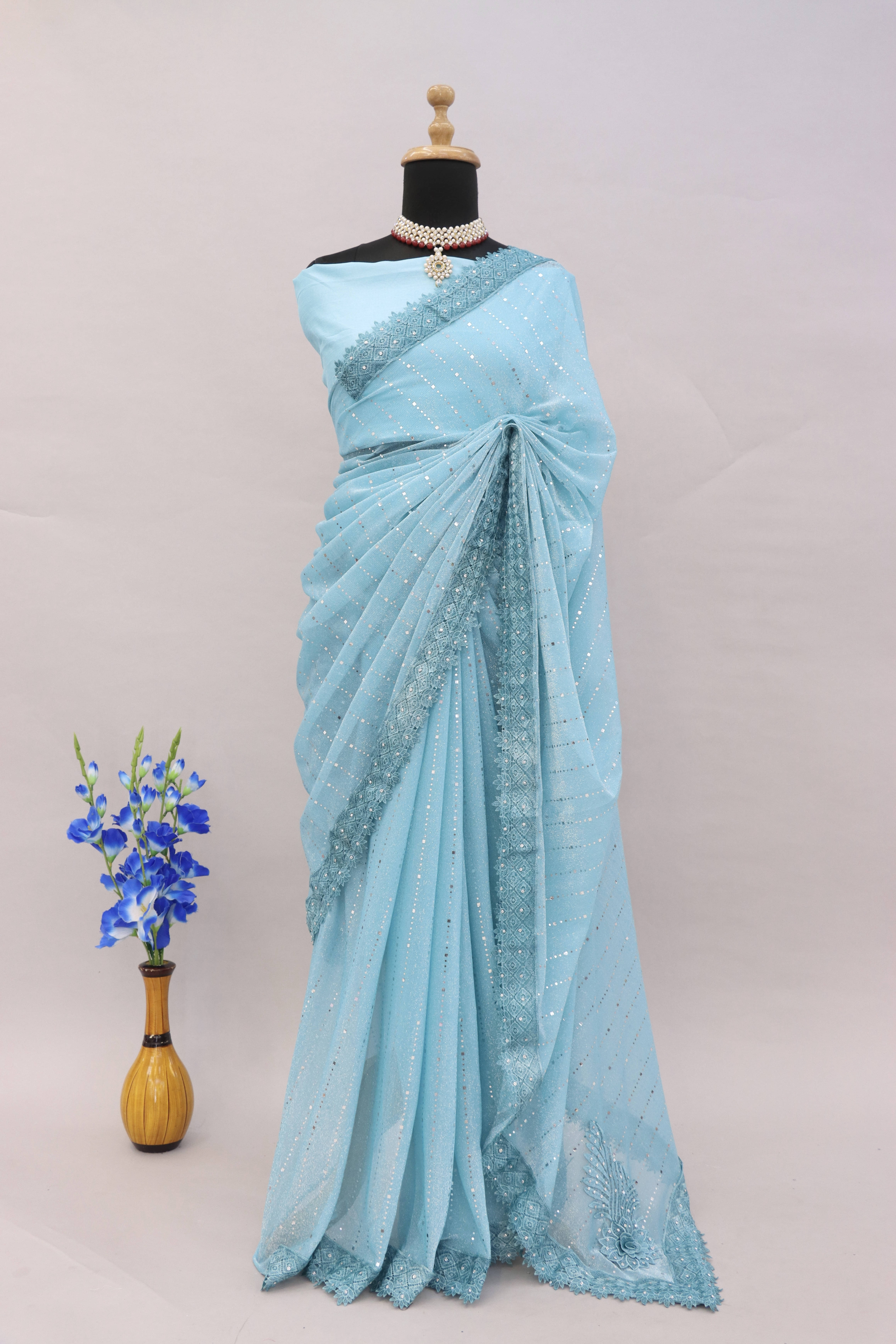 Rellaxa Waves Lycra Woven Regular Saree With Unstitched Blouse Piece ( Multicolor ) Rellaxa Waves Lycra Woven Regular Saree With Unstitched Blouse Piece ( Multicolor )