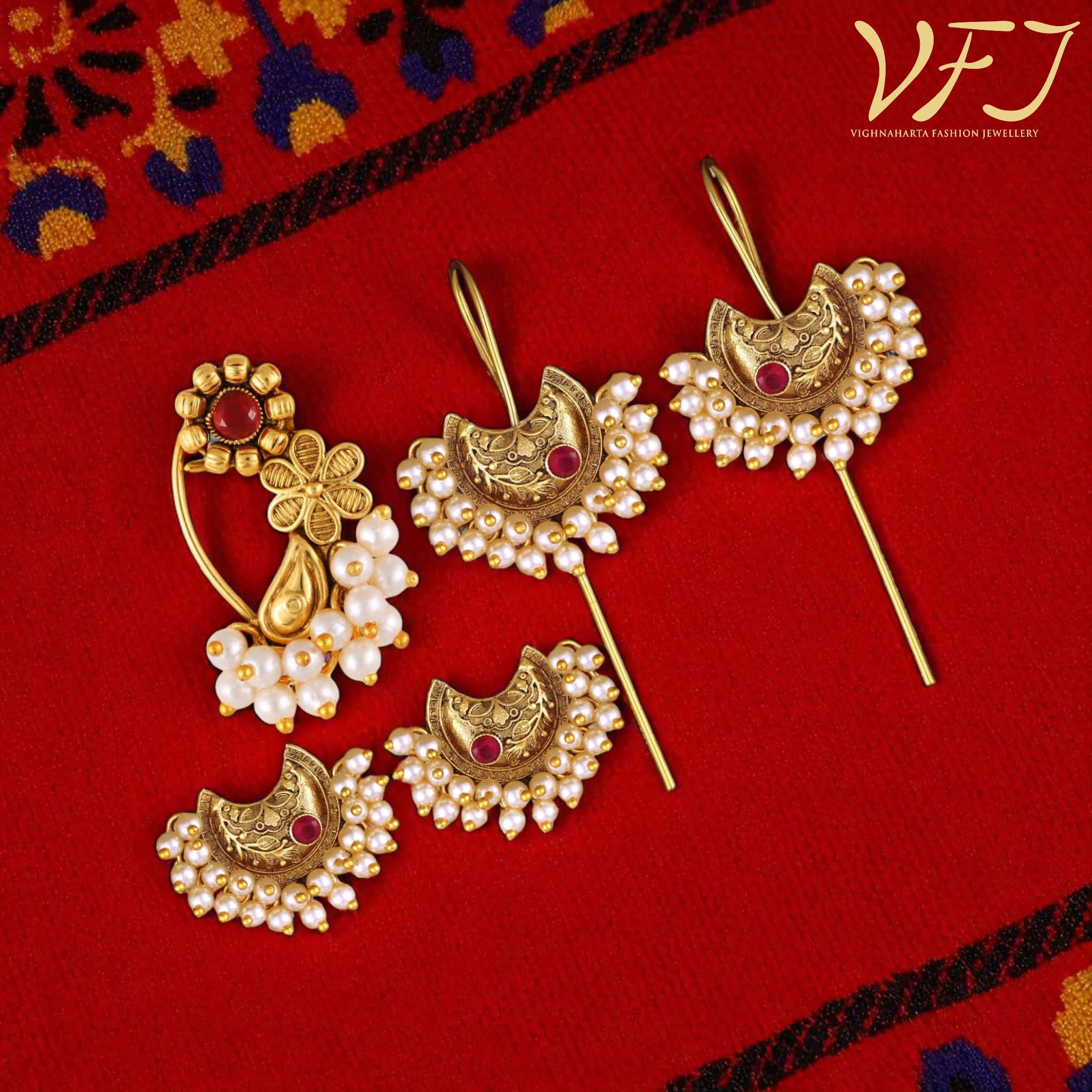 Vighnaharta Golden EarCuff Earrings ( Pack of 1 ) - Earrings | Buy online on ZillyBuy