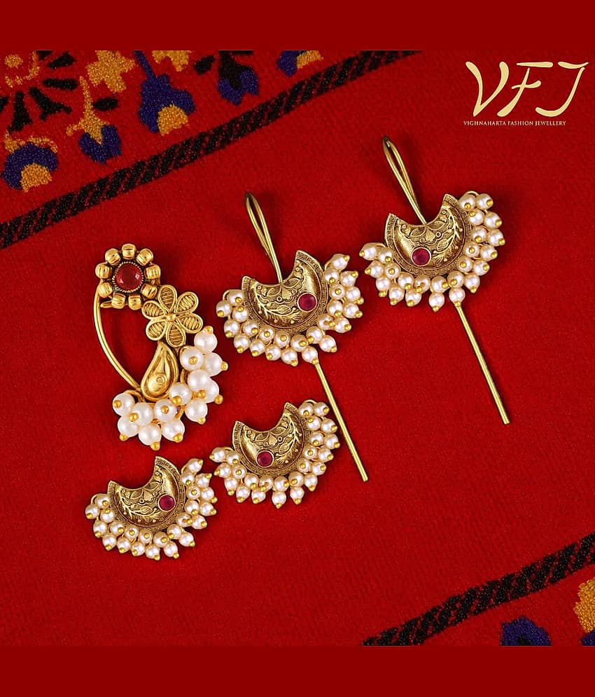 Vighnaharta Golden EarCuff Earrings ( Pack of 1 ) - Earrings | Buy online on ZillyBuy