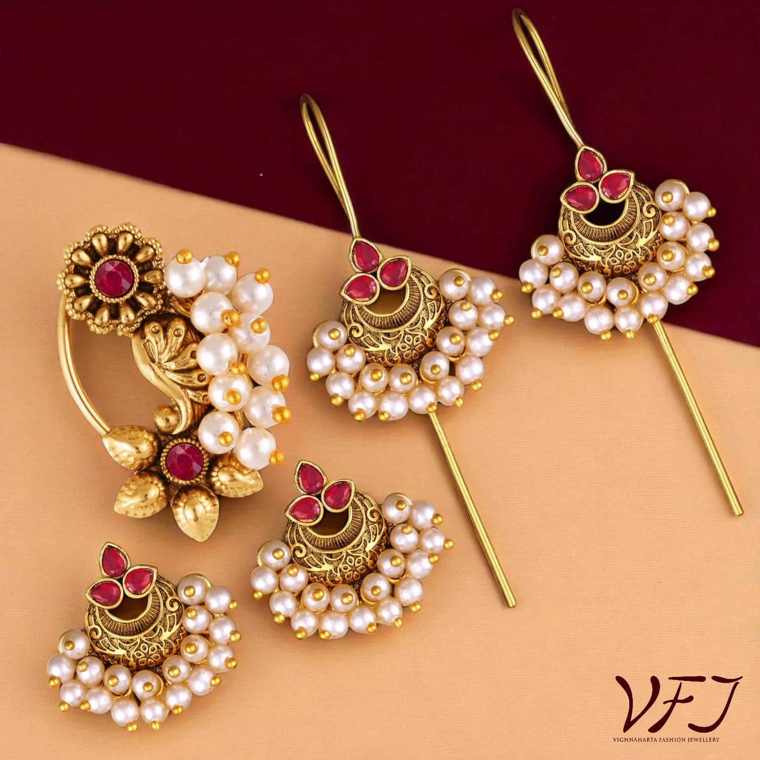 Vighnaharta Golden EarCuff Earrings ( Pack of 1 ) - Earrings | Buy online on ZillyBuy