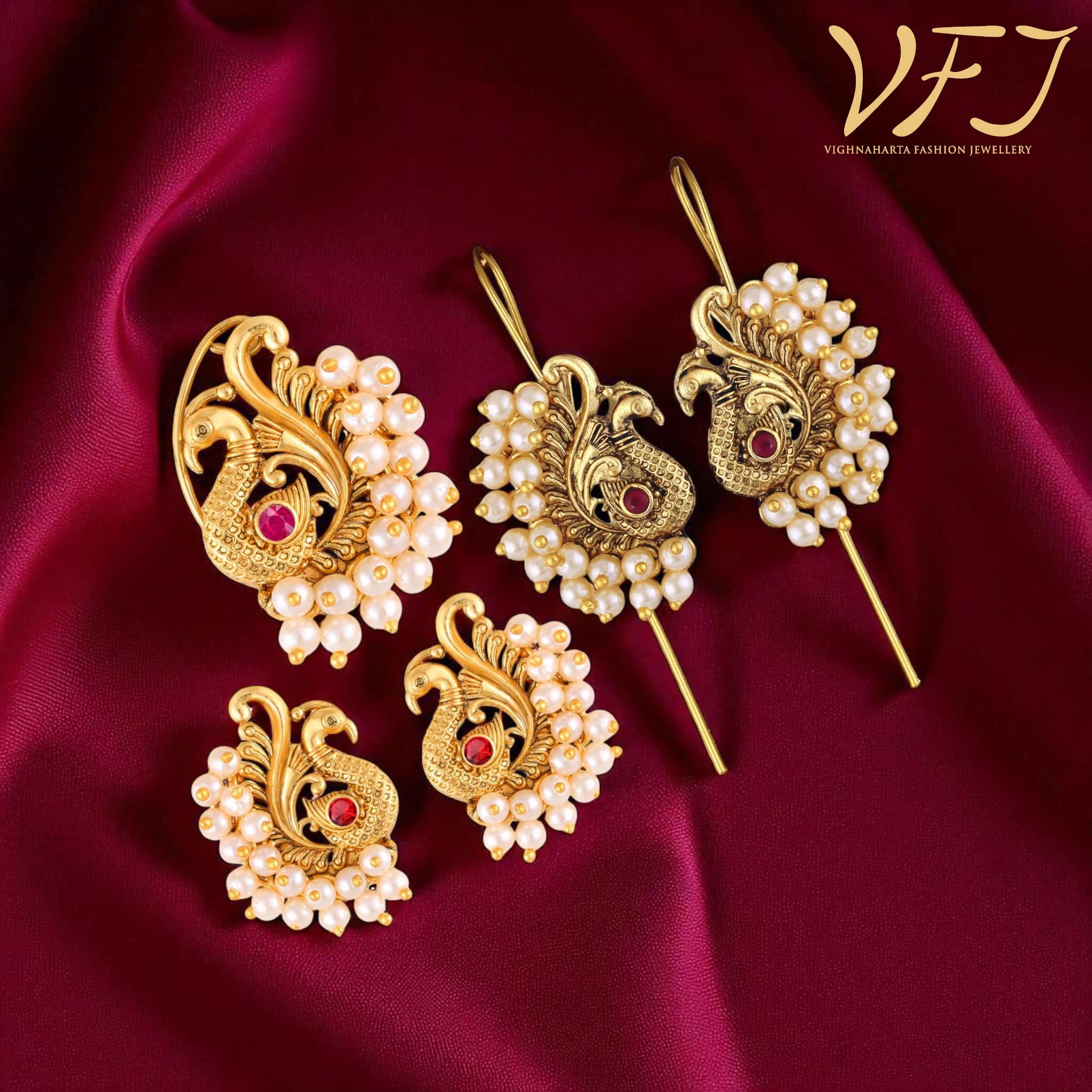 Vighnaharta Golden EarCuff Earrings ( Pack of 1 ) - Earrings | Buy online on ZillyBuy