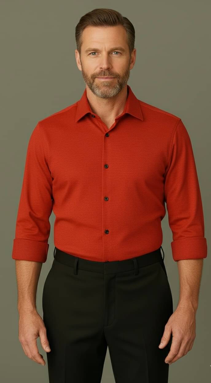 confinest Cotton Blend Regular Fit Striped Full Sleeves Men's Casual Shirt - Red ( Pack of 1 ) confinest Cotton Blend Regular Fit Striped Full Sleeves Men's Casual Shirt - Red ( Pack of 1 )