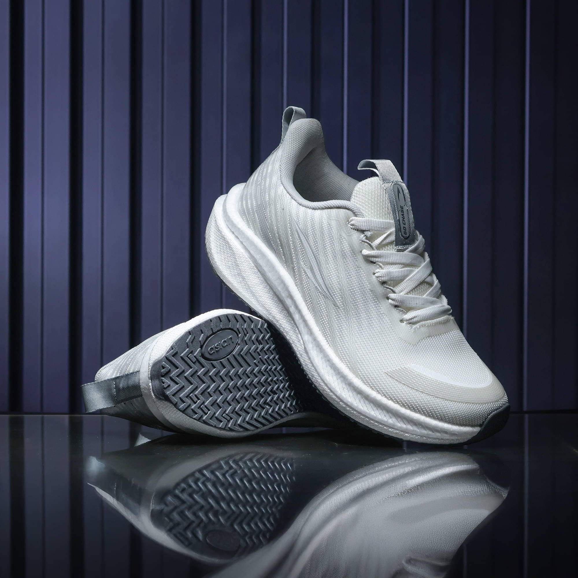 ASIAN HYPERCUSHION-05 White Men's Sports Running Shoes ASIAN HYPERCUSHION-05 White Men's Sports Running Shoes