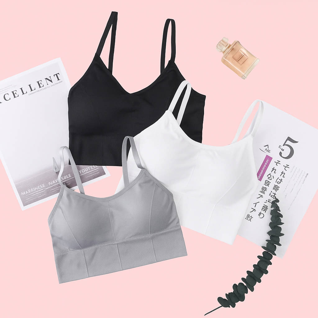 Kamini Pack of 3 Cotton Blend Lightly Padded Sports Bra For Women ( Multicolor 4 ) Kamini Pack of 3 Cotton Blend Lightly Padded Sports Bra For Women ( Multicolor 4 )