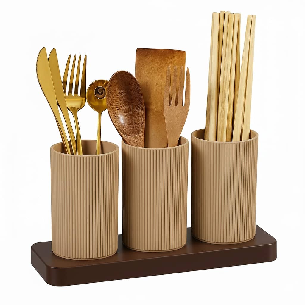 MAGICSPOON Spoon Holder Polyproplene Brown Multi-Purpose Container ( Set of 1 )