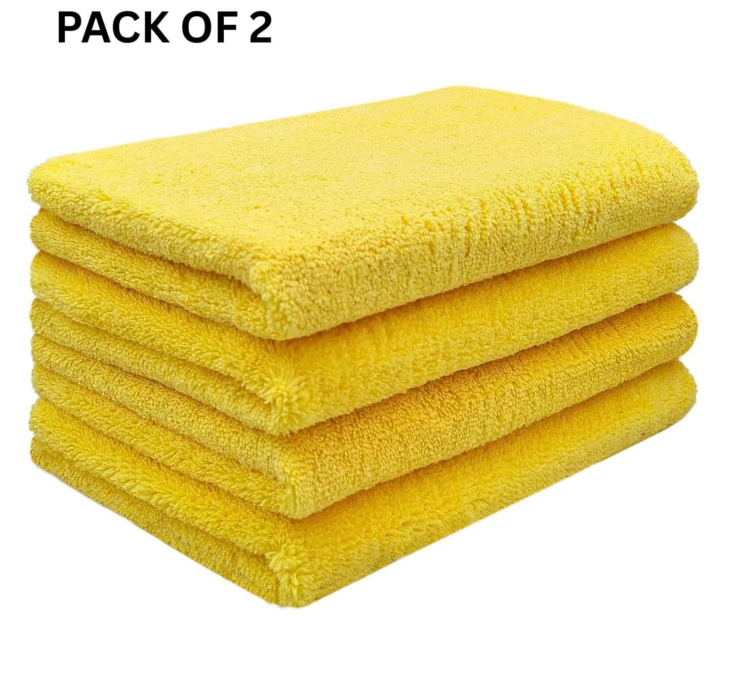     			Microfiber Vehicle Washing Cloth YELLOW (400 GSM ) 40*60  PACK OF 2