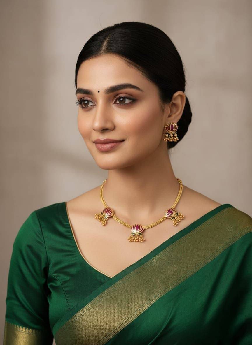     			Shivay Fashion  hub Pink Alloy Necklace Set ( Pack of 1 )