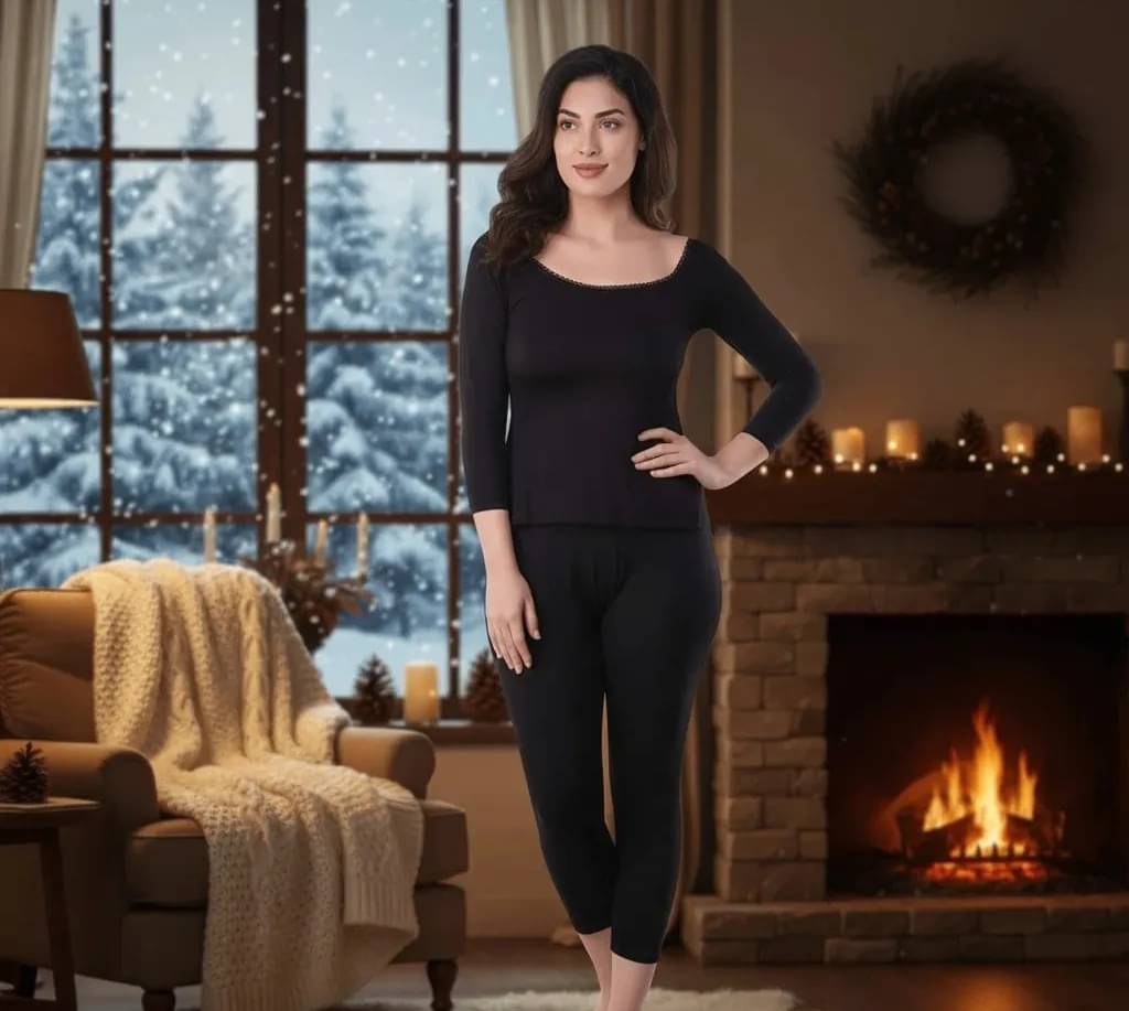 ewears91 Cotton Thermal Tops ( Black , Pack of 1 ) ewears91 Cotton Thermal Tops ( Black , Pack of 1 )