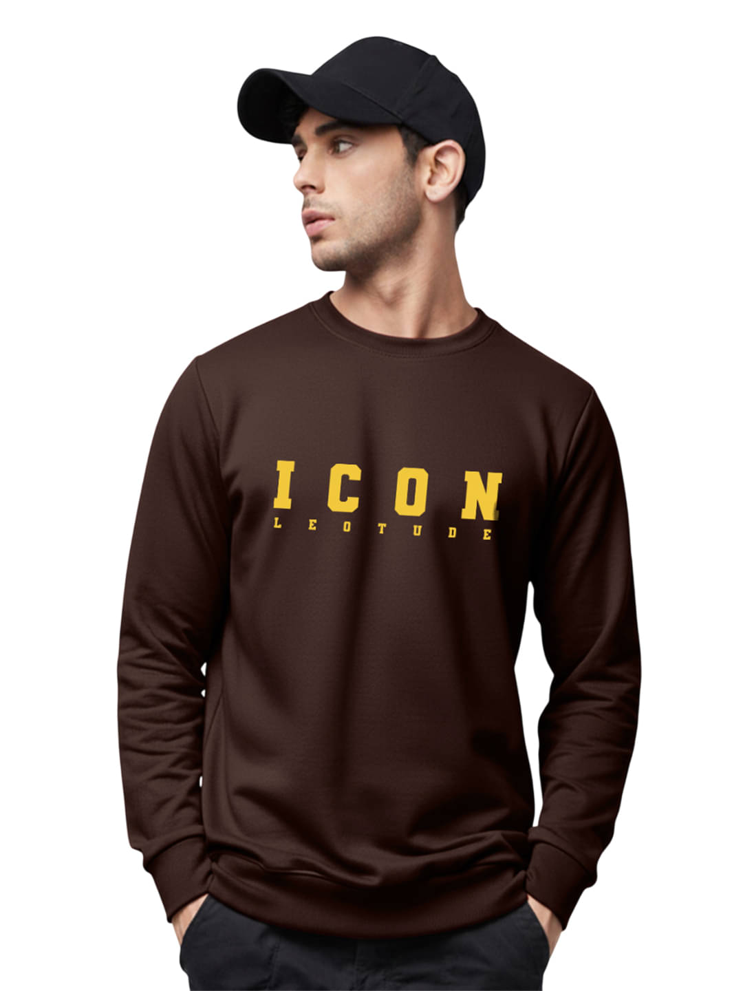 Leotude Fleece Round Neck Men's Sweatshirt - Brown ( Pack of 1 ) Leotude Fleece Round Neck Men's Sweatshirt - Brown ( Pack of 1 )