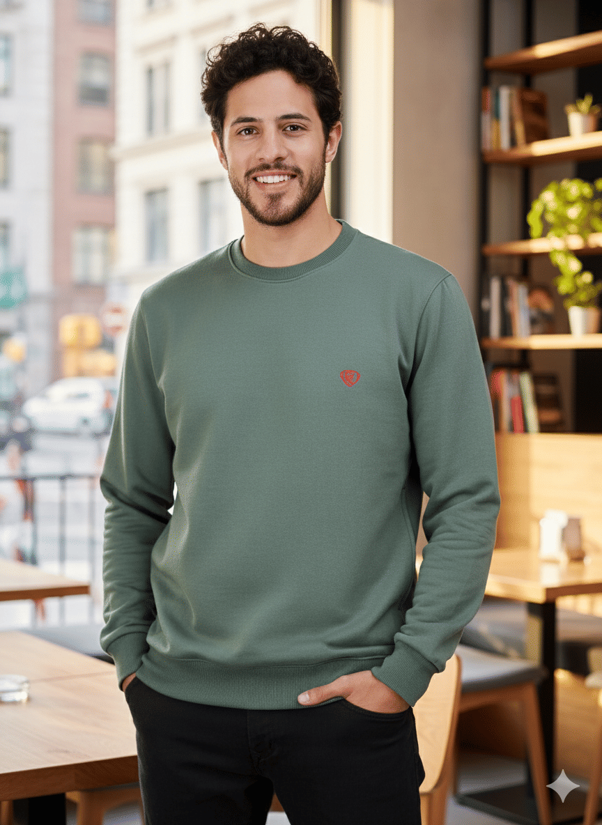 SHREYNKA Cotton Blend Round Neck Men's Sweatshirt - Purple ( Pack of 1 )