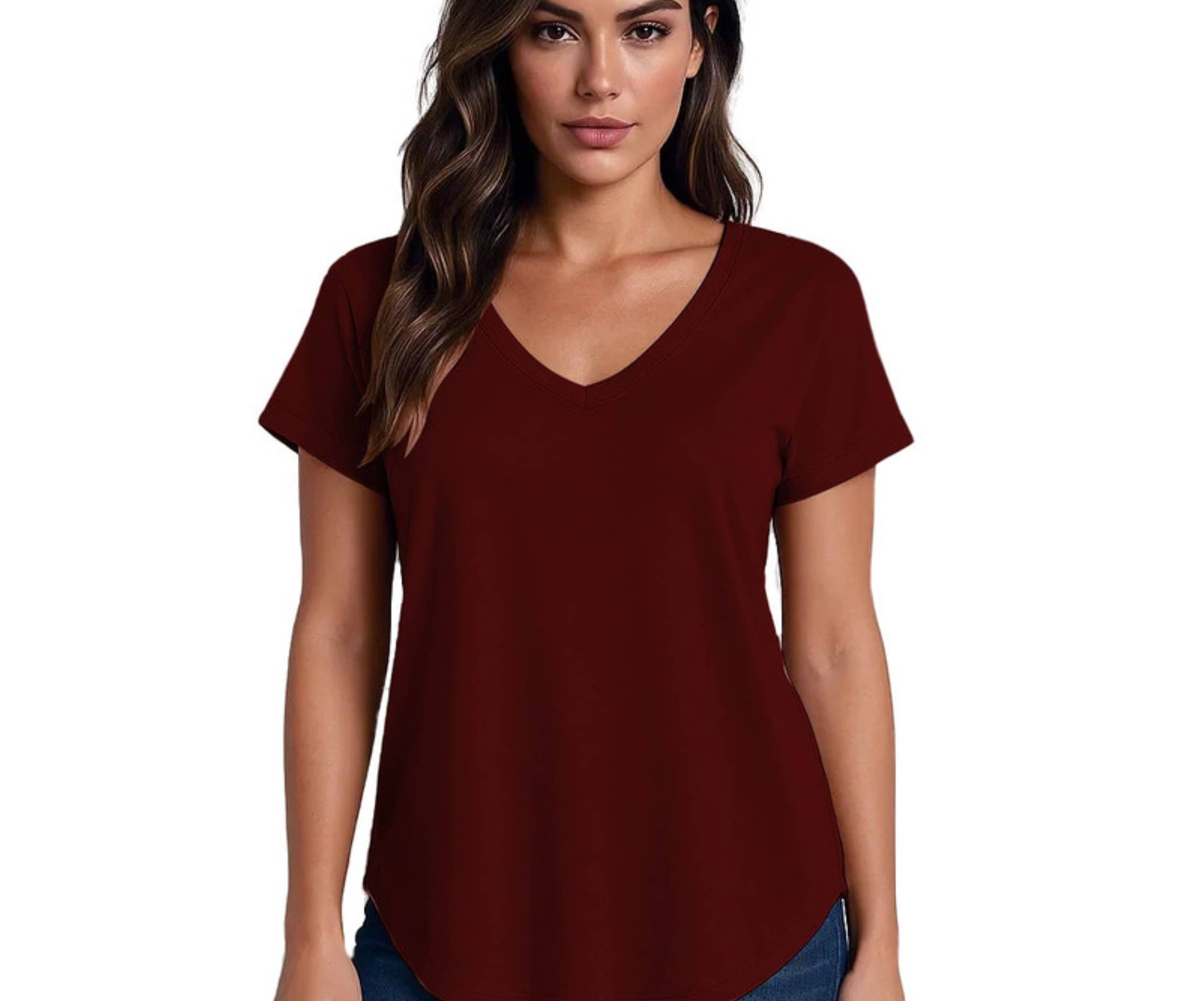    			THE BLAZZE Women's Cotton Regular Top ( Brown )